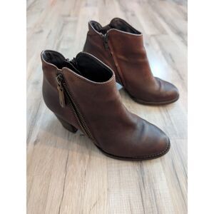 Paul Green Aubrey Ankle Booties Leather Boots, Size UK 4 / US 6 (S1)